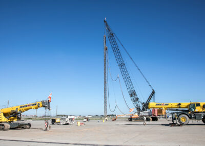 Drilling Rigs and Cranes Arrive